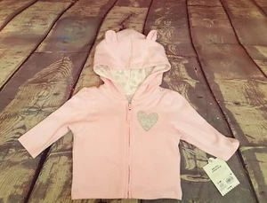 Cloud Island Kleinkind Mädchen Hoodie und Hose Set rosa mit grauen Herzen Gr. 0-3M - Bild 1 von 8