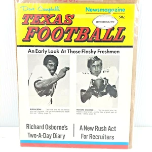 VTG 1972 Dave Campbell's Texas Football Magazine Bubba Bean Richard Osborne A&M - Picture 1 of 6