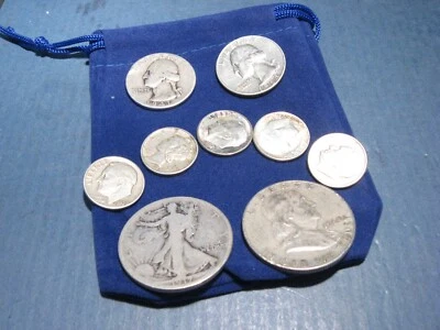 $2 FV $2.00 Face Value US Junk 90% Silver Coins w/ Pouch ~ Novel Gift Idea - Image 1 of 3