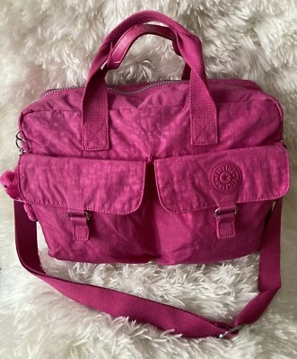 Kipling Grande Bebé Pañal Rosa Nylon Bolso Bandolera Hombro Bolso de Viaje Foto 1 de 4