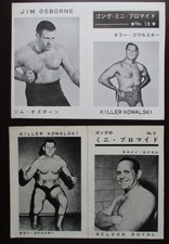 1960s Japan Wrestling Bromide Cards 8 Wrestlers Kowalski Altomare Dixon Grizzly+