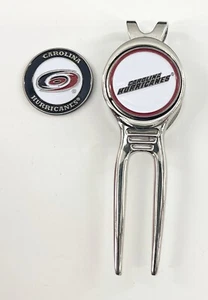 Hockey NHL Golf Divot Repair Tool Silver BeltClip Ballmark Carolina Hurricanes - Picture 1 of 2
