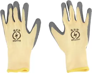Electrical Insulated Gloves, 400V Voltage Safety Protective Work Gloves Rubber V - Picture 1 of 9