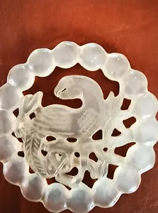 Vintage Carved Chinese Translucent Clear Jade Jadeite Bird Pendant - Picture 1 of 8