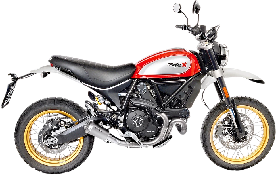 Глушитель надевающийся LeoVince LV-10 серебристый Ducati скремблер пустынные санки 17-23 15202 - Изображение 1 из 1