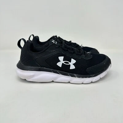 Under Armour Assert 9 Black Athletic Comfort Casual Shoes Sneakers Youth Size 4 - Image 1 of 4
