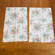 Vintage Set of 2 Dan River Pillow Cases King Size All over Waverly Roses