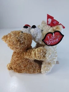 Dan Dee Lip Lockers Bear Plush Stuffed Animal Collectible Toy 5" Lover Valentine - Picture 1 of 14
