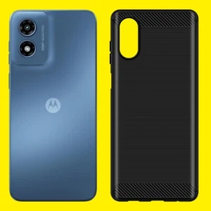Shock Absorbing Premium Soft Carbon Fiber Case f Motorola Moto G Play 2024 Phone - Picture 1 of 1
