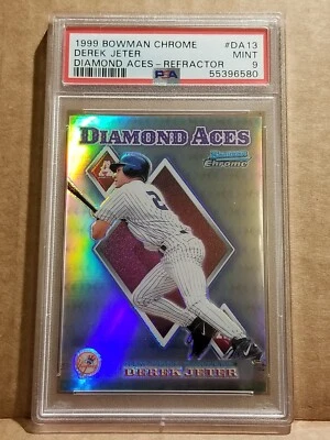 1999 Bowman Chrome Diamond Aces Refractor Derek Jeter PSA 9 Mint MLB HOF - Image 1 of 2