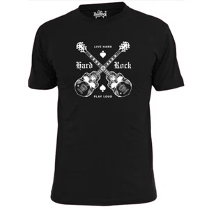 Camiseta para hombre Live Hard Play Loud Heavy Metallica Megadeth Maiden Pagan - Imagen 1 de 2