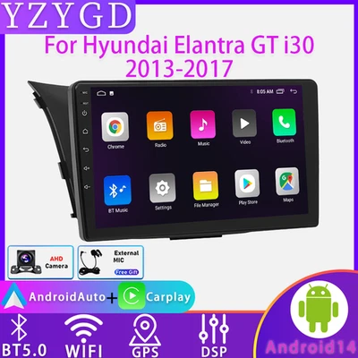 For Hyundai Elantra GT i30 2013-2017 Android GPS Carplay Radio Multimedia Stereo - Image 1 of 4
