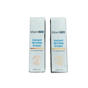 Lot Of 2 Miami MD INSTANT WRINKLE ERASER - For Neck & Face & Eyes (30ml/1oz) - Picture 1 of 5
