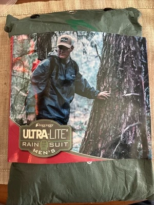 NUEVO Traje de Lluvia Hombre Impermeable Transpirable Protector Ultra Lite 2, Verde Talla SM Foto 1 de 4
