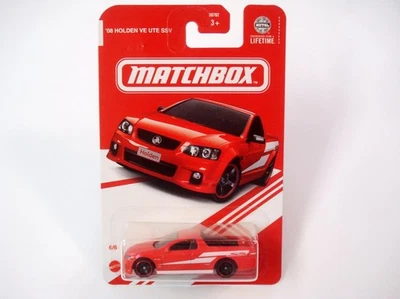 Matchbox  '08 Holden VE Ute SSV,  Target USA exclusive, Red series, long card. - image 1 of 4