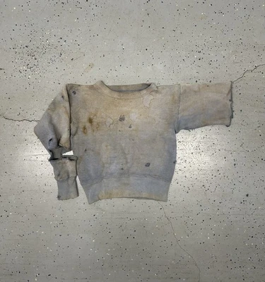 Sudadera/cuello redondo de colección de los años 50/60 Zombie Distressed/Thrashed Kids - azul descolorido Foto 1 de 4