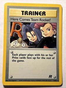 Juego de cartas coleccionables Pokémon Here Comes Team Rocket 2000! Tarjeta holográfica rara de colección 15/82 WOTC LP - Imagen 1 de 10