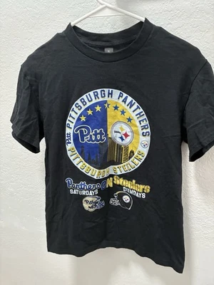 Camiseta deportiva de fútbol americano Gildan Pittsburgh Steelers And Panthers para hombre talla pequeña Foto 1 de 4