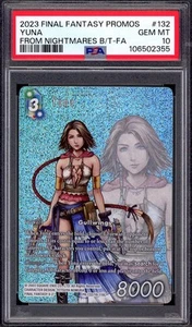 Promociones de Final Fantasy 2023 de Nightmares Box Topper arte completo Yuna #132 PSA 10 - Imagen 1 de 4
