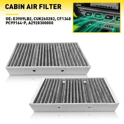 Activated 2x Carbon Cabin Filter Air For Mercedes-Benz GL450 GL550 ML250 ML550 - Image 1 of 4