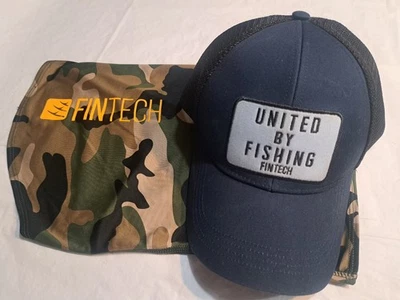 Sombrero Fintech, Máscara de Pesca UV Camuflaje Verde OSFM Unido por Pesca Snapback Malla Foto 1 de 4
