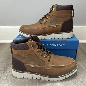 Nunn Bush Karnak Moc Toe Boots Mens 8.5 Water Resistant Brown Tan 85087-239 NIB - Picture 1 of 11