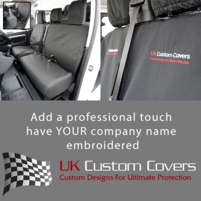 PEUGEOT EXPERT 2016 ONWARDS TAILORED FRONT SEAT COVERS INC EMBROIDERY 367 BEM - Image 1 of 4