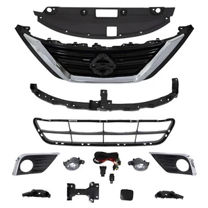 12PCS For Nissan ALTIMA 2016-18 Grille Fog Light Kits Radiator Cover Bumper - Picture 1 of 15