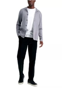 Kenneth Cole Reaction Mens Slim Fit Stretch Corduroy Pants Black 33 x 32 - Picture 1 of 6