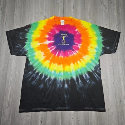 Vintage Rainforest Cafe Shirt Mens XL Tie Dye San Francisco Embroidered 90s - Image 1 of 4