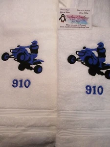 Personalisierte 4 Räder ATV Handtücher Geschirrtücher JEDE FARBE - Bild 1 von 3
