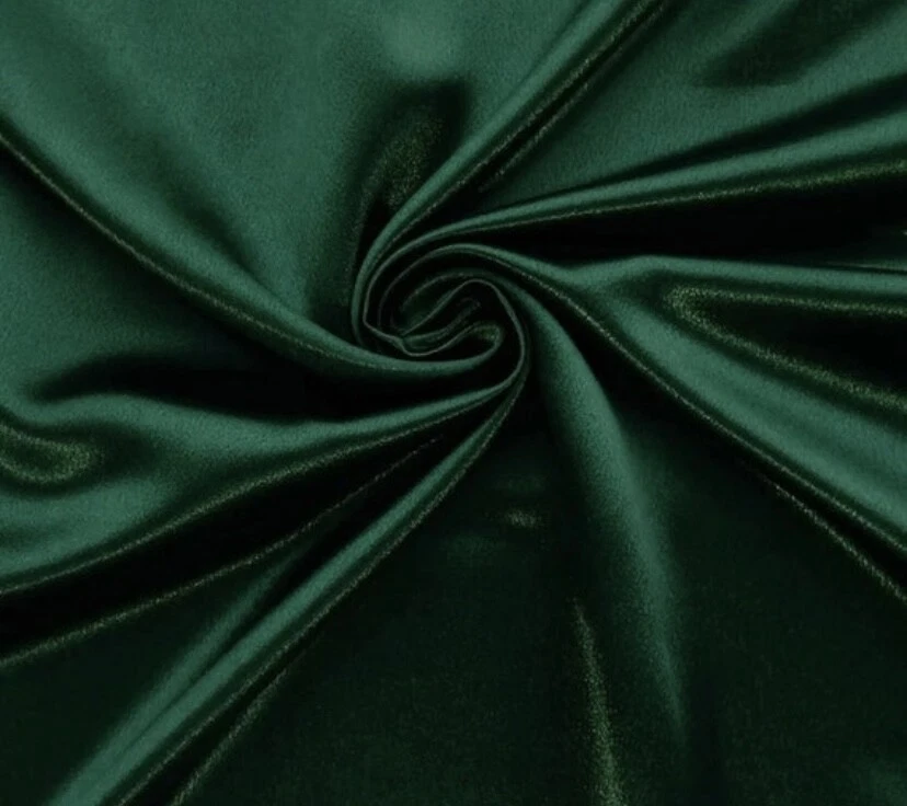 Tela satinada trasera crepé verde Hunter  Foto 1 de 1