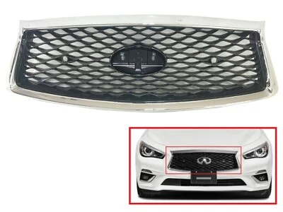 For 2018-2024 Infiniti Q50 Grille Front Bumper Upper Grille W Camera Opt Sensor - Image 1 of 4