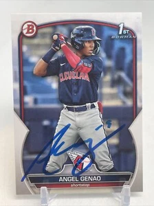 2023 Topps Bowman Angel Genao Cleveland Guardians #BP-140 Signed - Bild 1 von 3