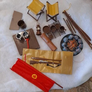 Vintage Big Jim Mattel Action Figure Accessories Lot Camping ++++ - Picture 1 of 7