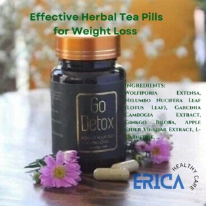 4x Giam can GO DETOX Herbal Tea Weight Loss Pills Natural Fat Burner Body Detox - Picture 1 of 11