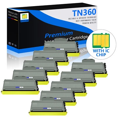 10PK High Yield TN360 Toner Cartridge for Brother HL-2140 HL-2150N HL-2170W - Image 1 of 4