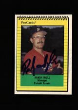 Randy Ingle Pulaski Braves 1991 ProCards authentic autographed card