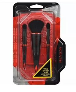 REVLON TRAVEL BRUSH KIT CARDED ESSENTIAL COSMETIC BLENDING DIAMOND GRIP SET - Picture 1 of 4