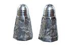 1950's Mexican Sterling silver Overlay glass salt and pepper set