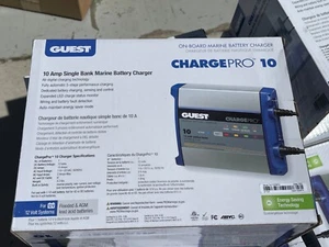 Guest 2710A Charge Pro Battery Charger 10 Amp 12 Volt Output 1 Bank (10) / 120 V - Picture 1 of 2