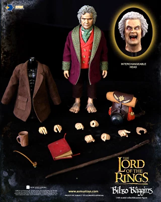 Figura 1/6 Asmus Toys El Señor de los Anillos Elder Bilbo Bolsón con 2da Cabeza Sin usar, en caja Foto 1 de 4
