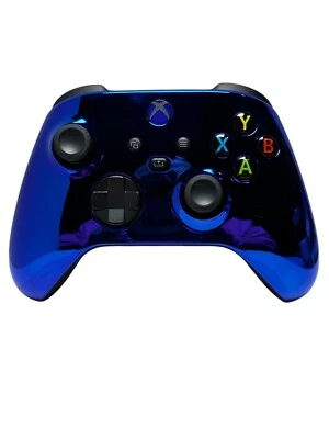 Microsoft Xbox One Series X/S Modded Controller-Chrome Blue w/Blue LED - Image 1 of 4