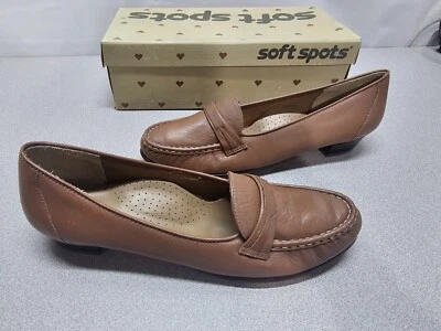 Sapato social Oxford marrom estilo manchas macias feminino tamanho 10 S novo na caixa salto 1" - Imagem 1 de 4