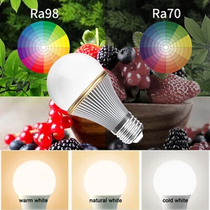 High CRI 95+ RA 95-98 Super Brightness 9w 900lm Lamp Bulb E27 2700K/4000K/5000K - Picture 1 of 5