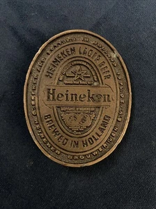Heineken Lager Beer, Brewed in Holland Vintage Tiffany New York Belt Buckle - Picture 1 of 2