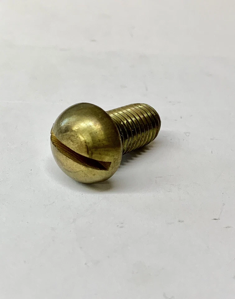 (10 pcs) 1/2-13 X 1 Slotted Round Head Machine Screw BRASS 1/2” x 1” bolt USA - Image 1 of 4