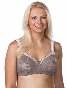 BEAUTIFUL MOCHA/ PINK DREAMY COMFORT BRA LEADING LADY #5203 WIRE FREE SIZE 50G - Picture 1 of 2