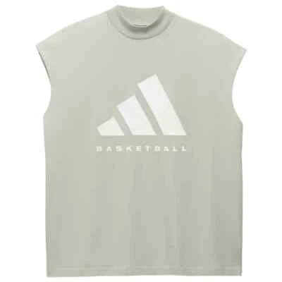 Camiseta de baloncesto ADIDAS sin mangas, verde halo talla grande IA3444 de gran tamaño Foto 1 de 4