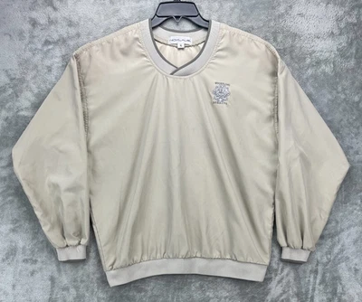 VTG Nicklaus Men's Pullover Windbreaker XL Beige Golf Whistling Straits Logo - Image 1 of 4